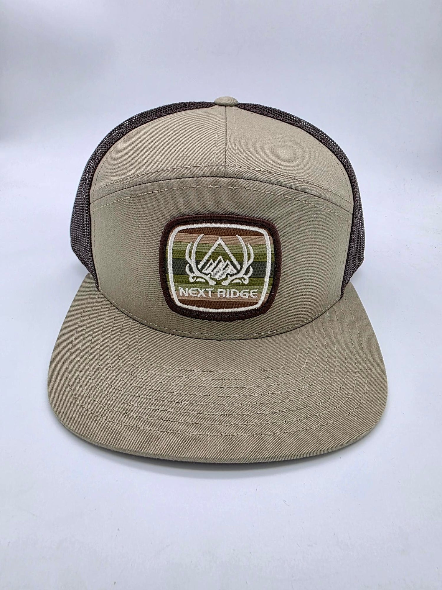 NR Ombre Hat - Flatty Pale Khaki/Brown (7-Panel Hi Pro)