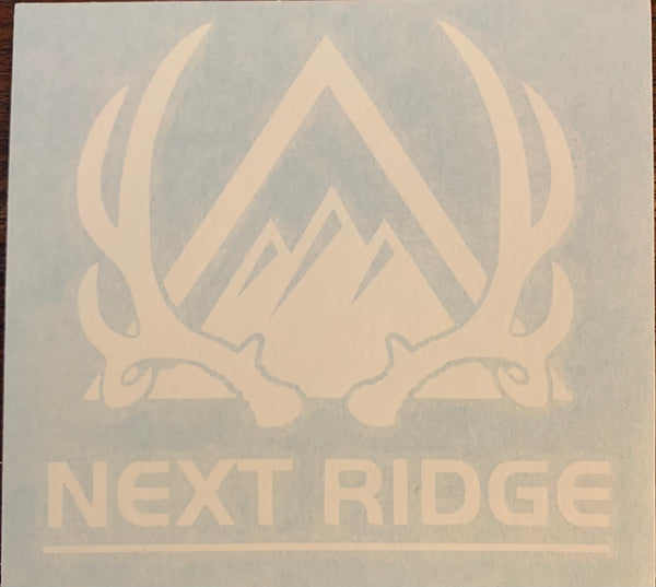 NEXT RIDGE 4" DECAL - WHITE