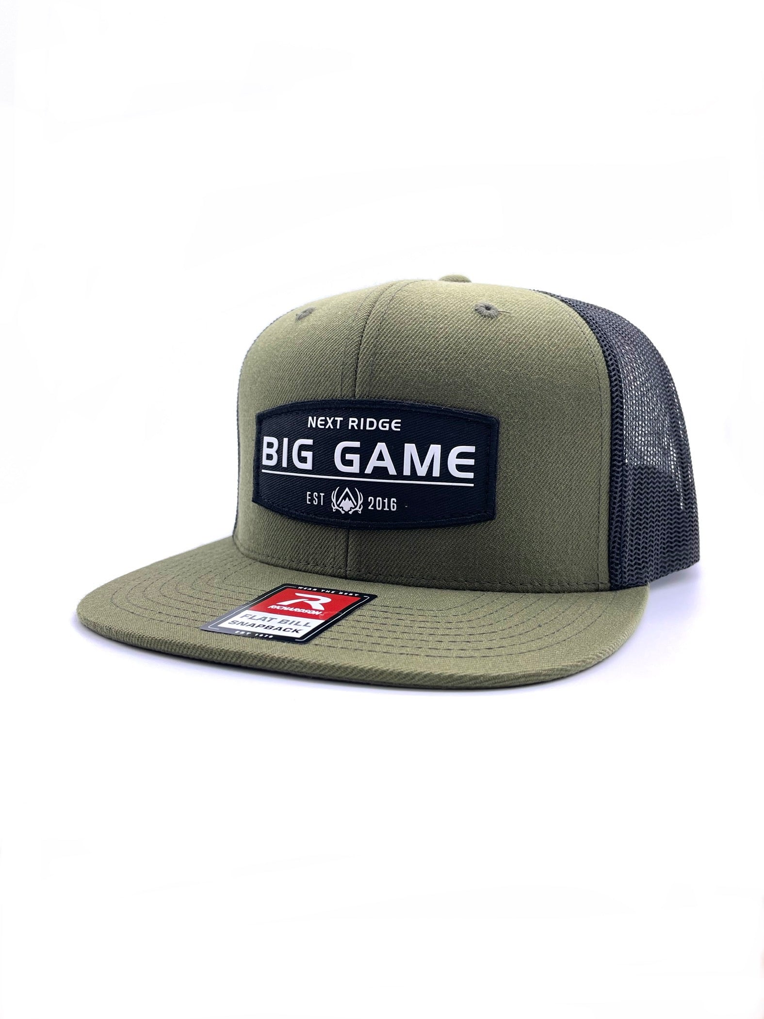 next ridge apparel big game olive green black hunting hat cabelas kuiu hunt flat bill mesh back elk deer antelope 